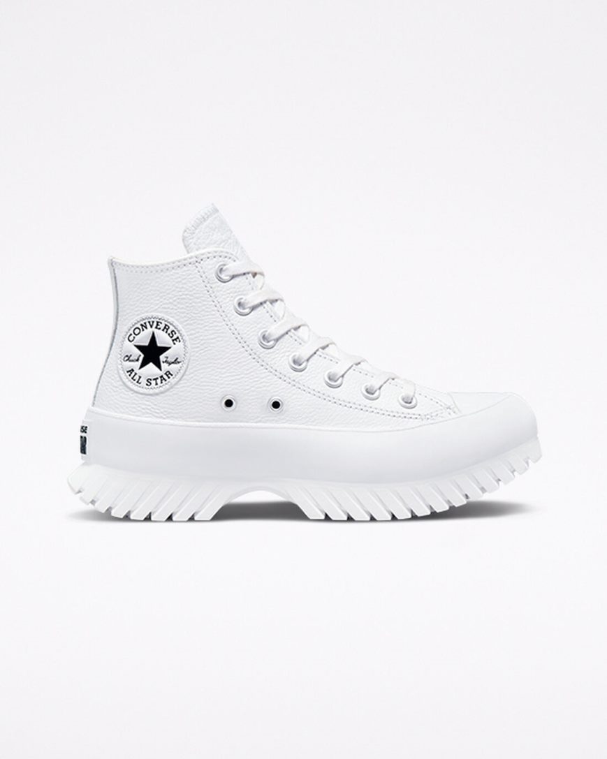 Pánské Boty Vysoké Converse Chuck Taylor All Star Lugged 2.0 Læder Bílé Černé | CZ IC31X41